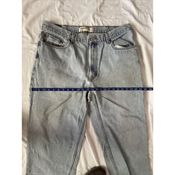 Levis 560 Comfort Fit Light Wash Blue Denim Jeans W38 L32 Mens Vintage Style - Picture 9 of 14